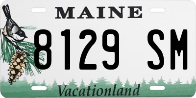 ME license plate 8129SM