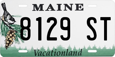 ME license plate 8129ST