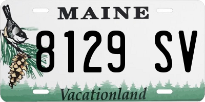 ME license plate 8129SV