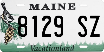 ME license plate 8129SZ