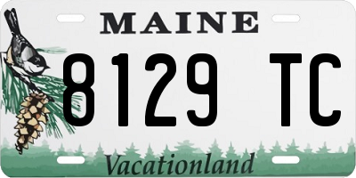ME license plate 8129TC