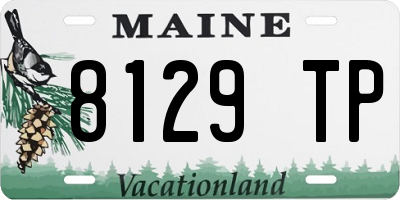 ME license plate 8129TP