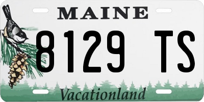 ME license plate 8129TS