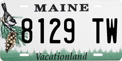 ME license plate 8129TW