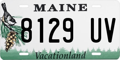 ME license plate 8129UV