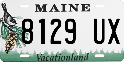 ME license plate 8129UX