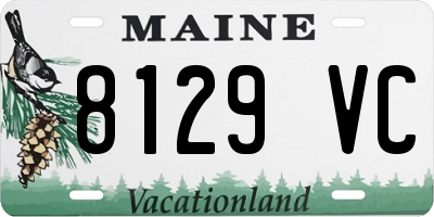 ME license plate 8129VC