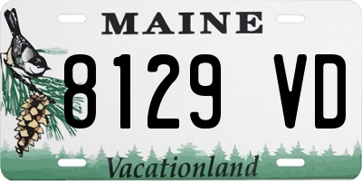 ME license plate 8129VD