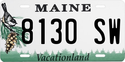 ME license plate 8130SW
