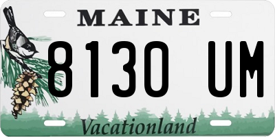 ME license plate 8130UM