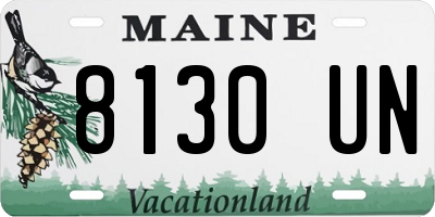 ME license plate 8130UN