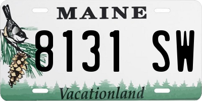 ME license plate 8131SW