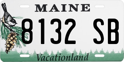 ME license plate 8132SB