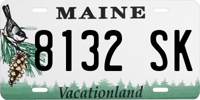 ME license plate 8132SK