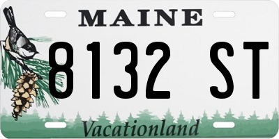 ME license plate 8132ST
