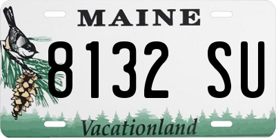 ME license plate 8132SU