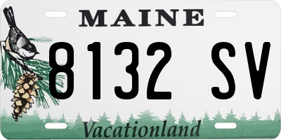 ME license plate 8132SV