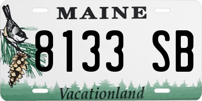 ME license plate 8133SB