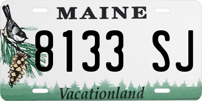 ME license plate 8133SJ