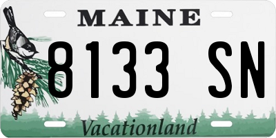 ME license plate 8133SN