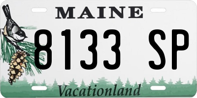 ME license plate 8133SP