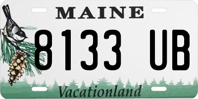 ME license plate 8133UB