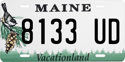 ME license plate 8133UD