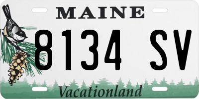 ME license plate 8134SV
