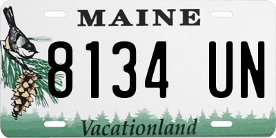 ME license plate 8134UN