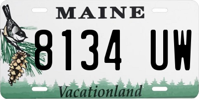 ME license plate 8134UW