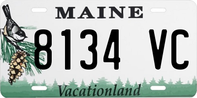 ME license plate 8134VC