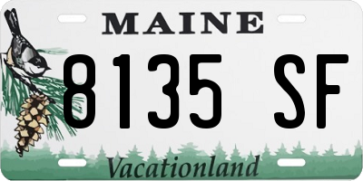 ME license plate 8135SF