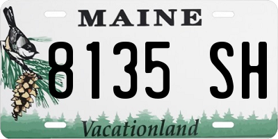 ME license plate 8135SH