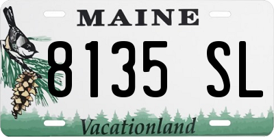 ME license plate 8135SL