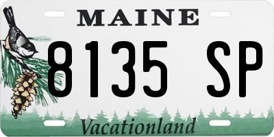 ME license plate 8135SP