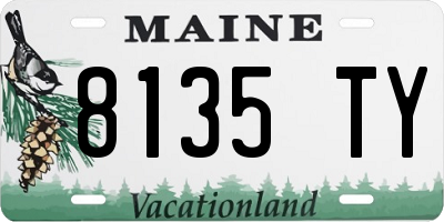 ME license plate 8135TY