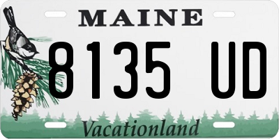 ME license plate 8135UD