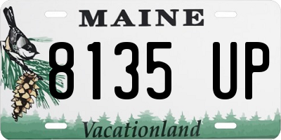 ME license plate 8135UP