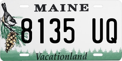 ME license plate 8135UQ