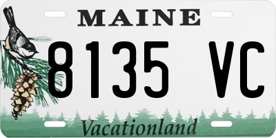 ME license plate 8135VC
