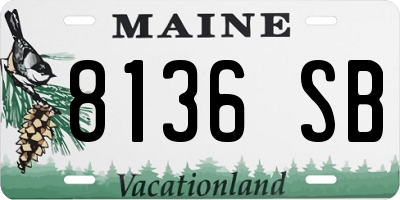 ME license plate 8136SB