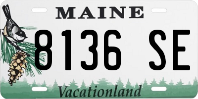 ME license plate 8136SE