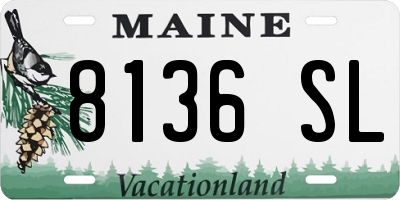 ME license plate 8136SL