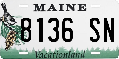 ME license plate 8136SN