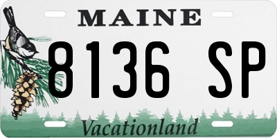 ME license plate 8136SP