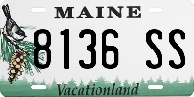 ME license plate 8136SS