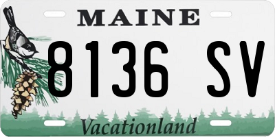 ME license plate 8136SV