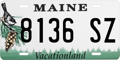 ME license plate 8136SZ