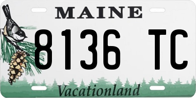 ME license plate 8136TC