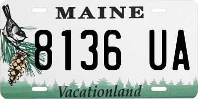 ME license plate 8136UA